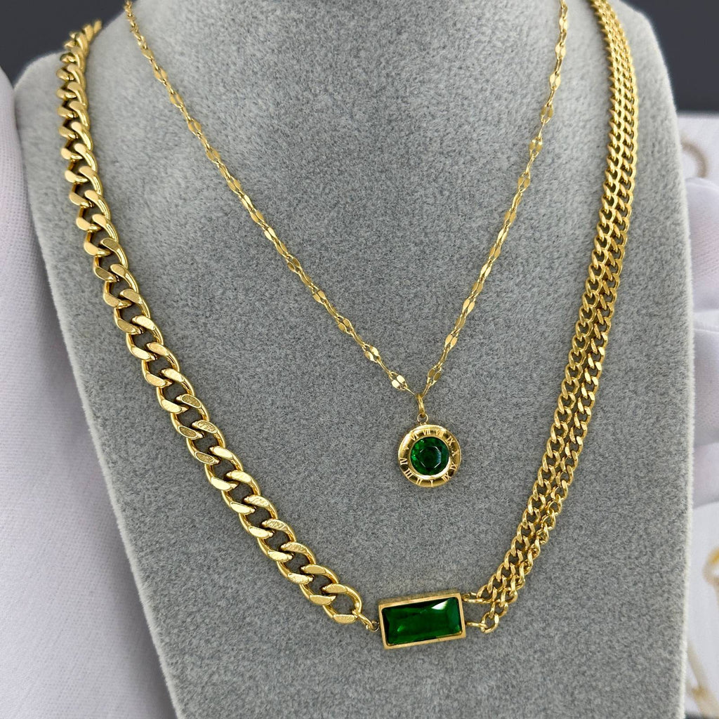 Necklace, 18K Gold Plated Steel
