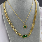 Necklace, 18K Gold Plated Steel