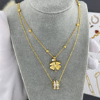 Necklace, 18K Gold Plated Steel