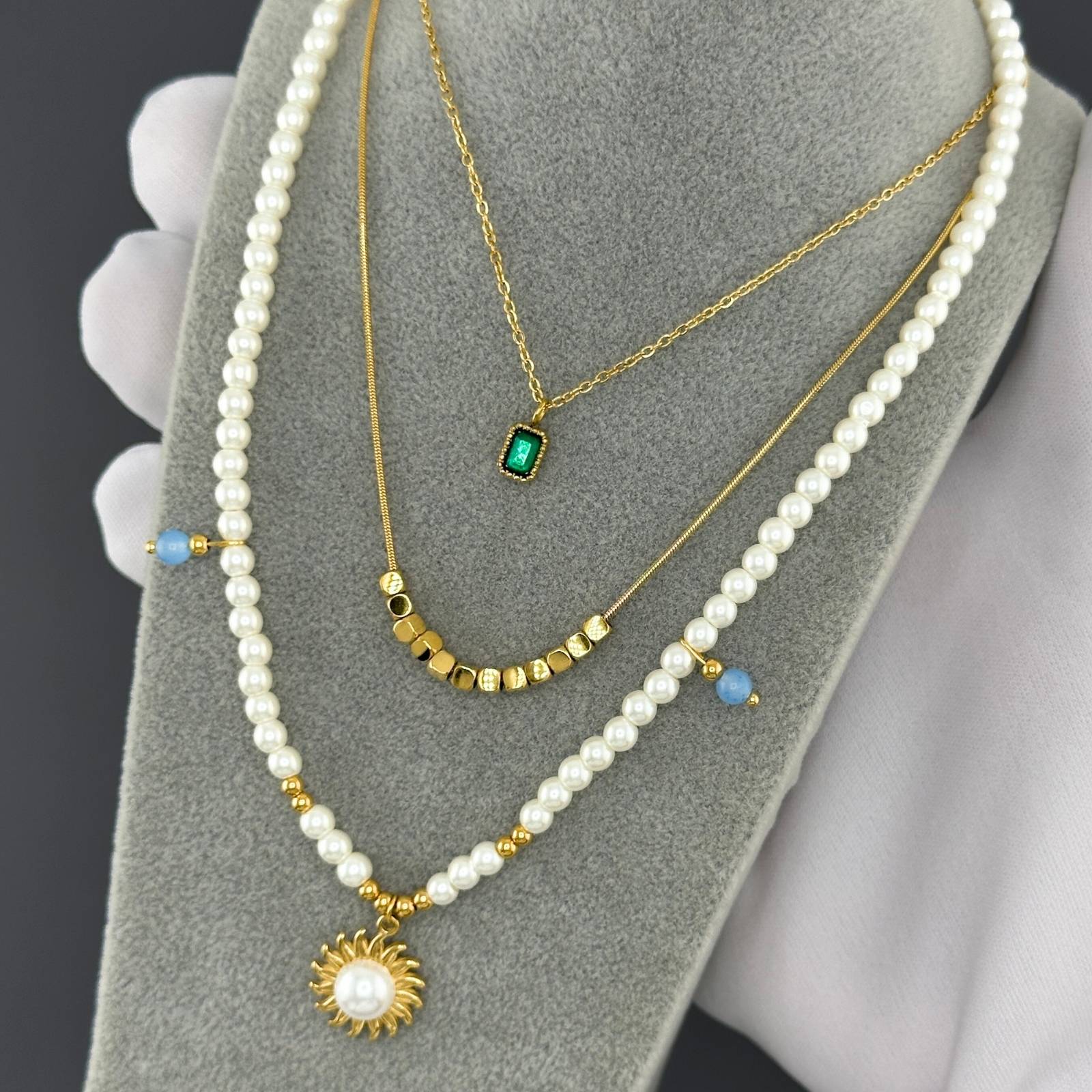 Necklace, 18K Gold Plated Steel