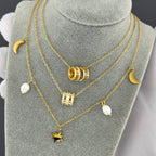 Necklace, 18K Gold Plated Steel