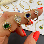 Ring, 18K Gold Plated Steel