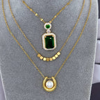 Necklace, 18K Gold Plated Steel