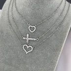 Hearts Necklace, Stainless Steel