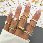 Ring, 18K Gold Plated Steel