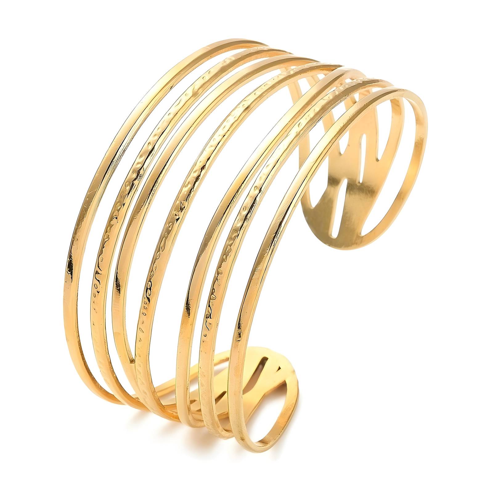 Bracelet, 18K Gold Plated Steel