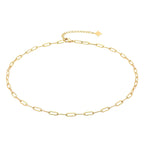 Necklace, 18K Gold Plated Steel