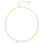 Necklace, 18K Gold Plated Steel