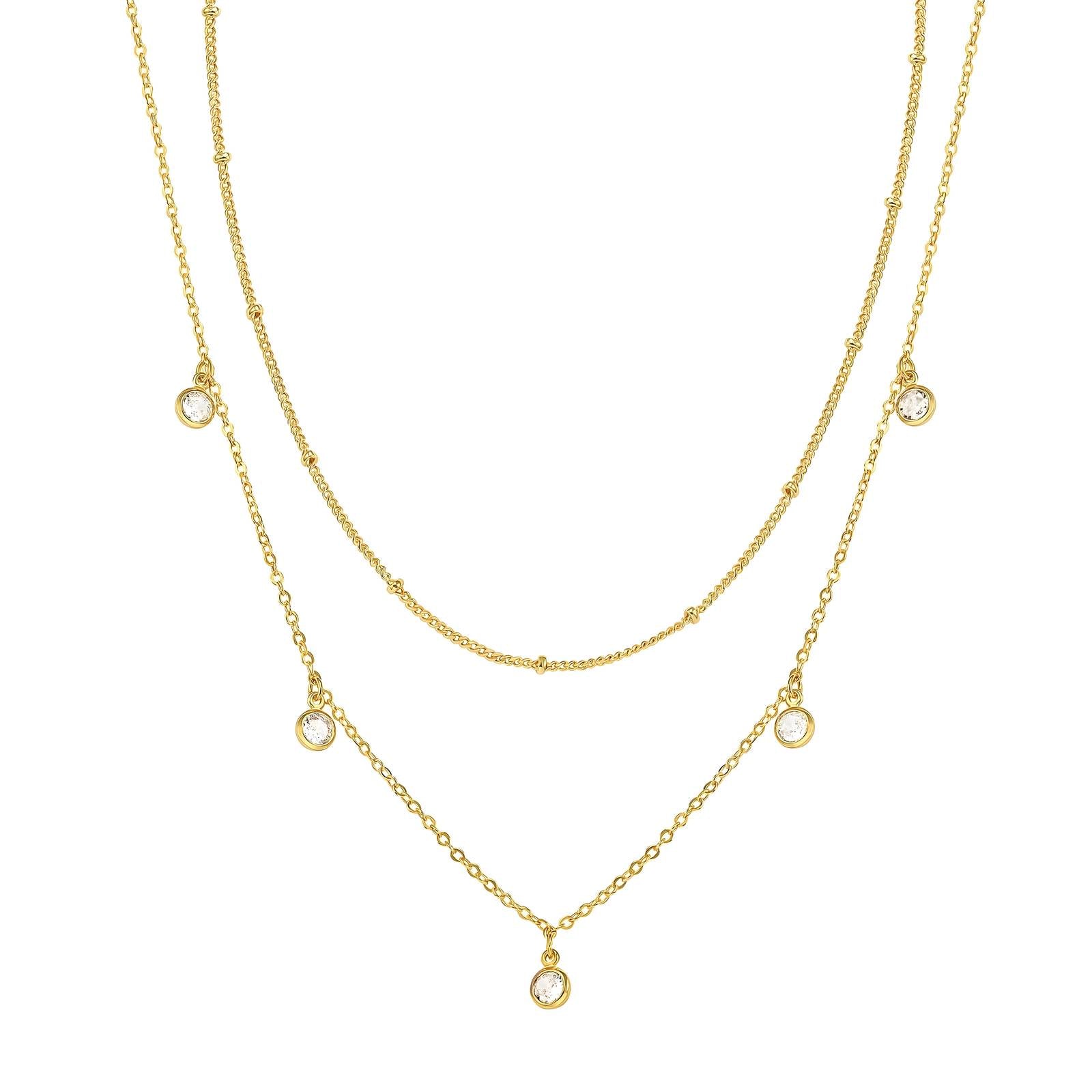 Necklace, 18K Gold Plated Steel