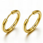 Earrings, 18K Gold Plated Steel