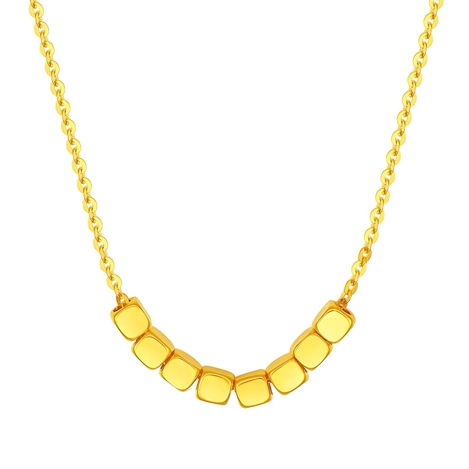 Necklace, 18K Gold Plated Steel