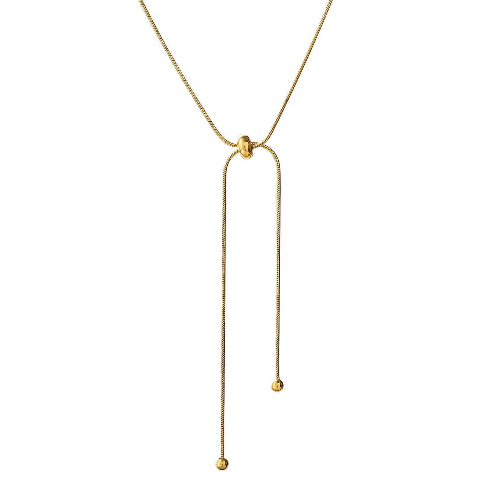 Necklace, 18K Gold Plated Steel