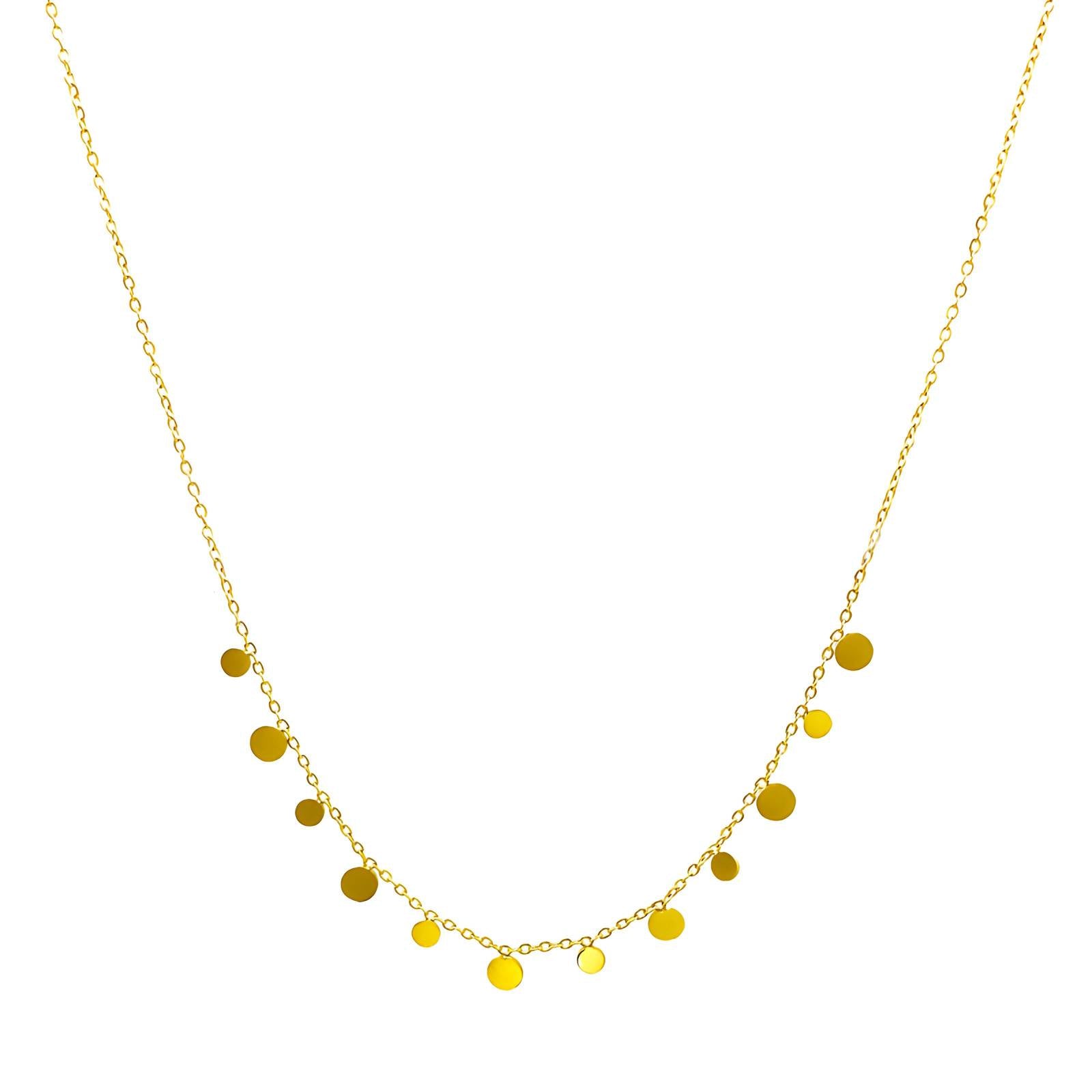Necklace, 18K Gold Plated Steel