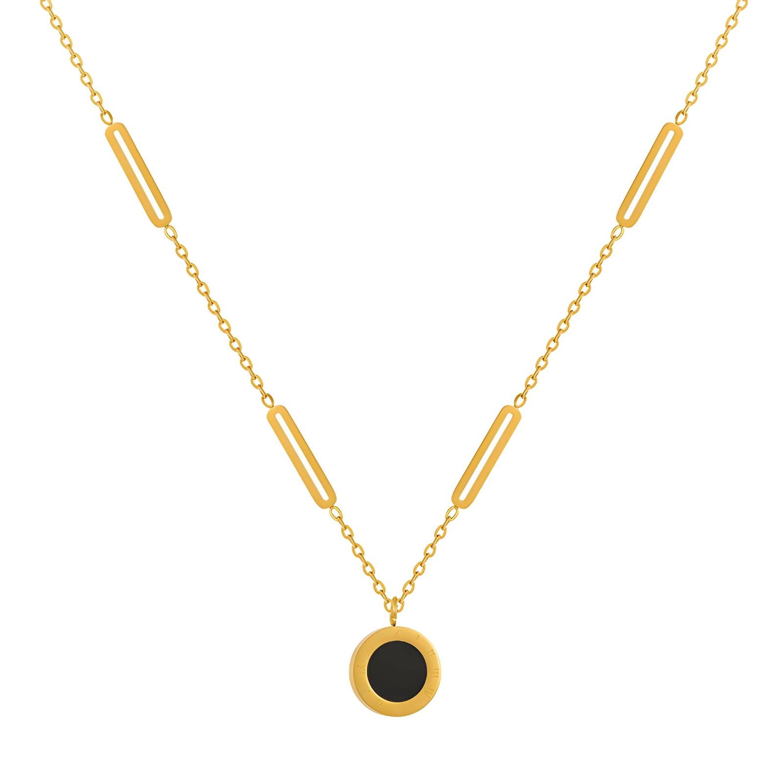 Necklace, 18K Gold Plated Steel