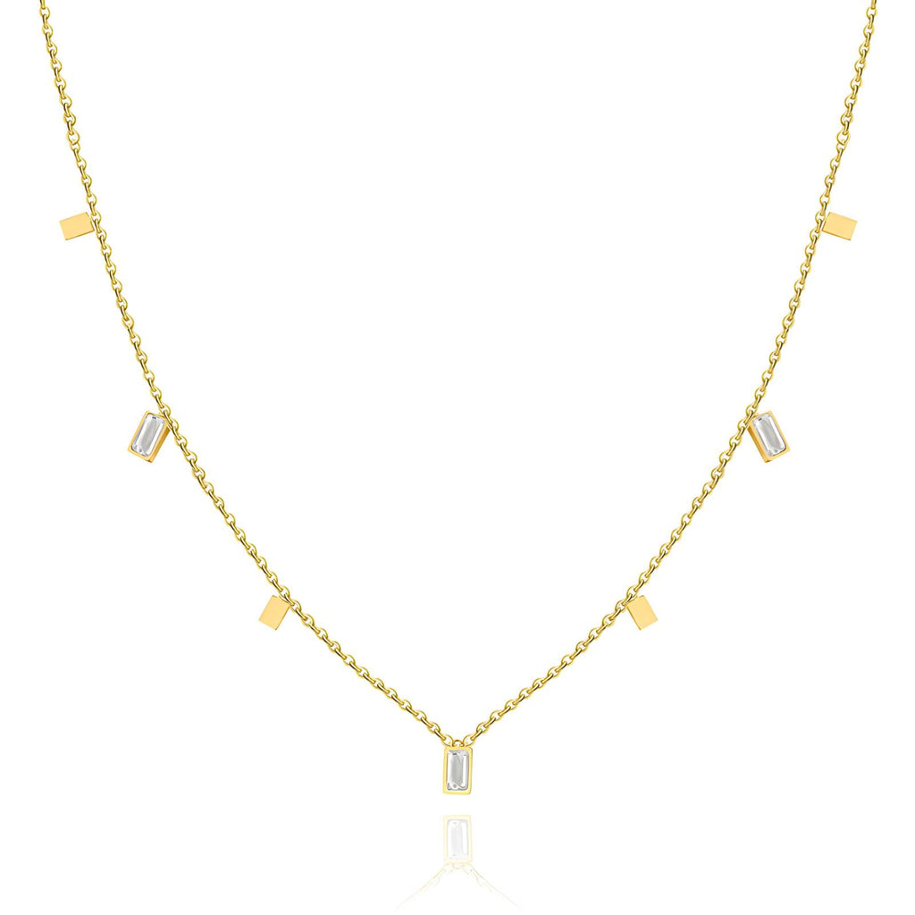 Necklace, 18K Gold Plated Steel