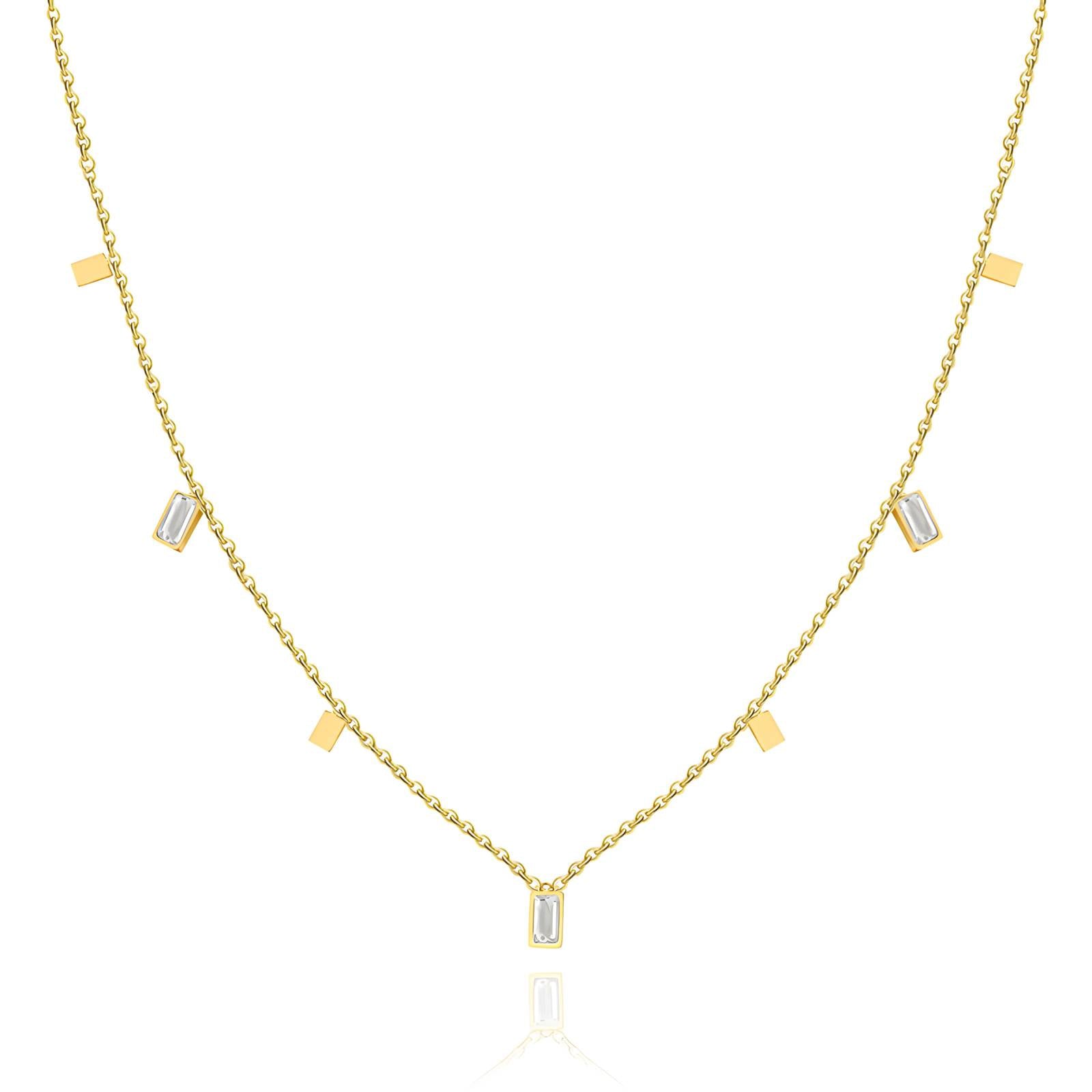 Necklace, 18K Gold Plated Steel