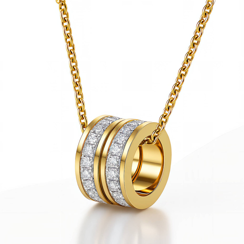 Necklace, 18K Gold Plated Steel