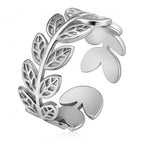 Leaves Ring, Stainless Steel