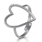 Heart Ring, Stainless Steel