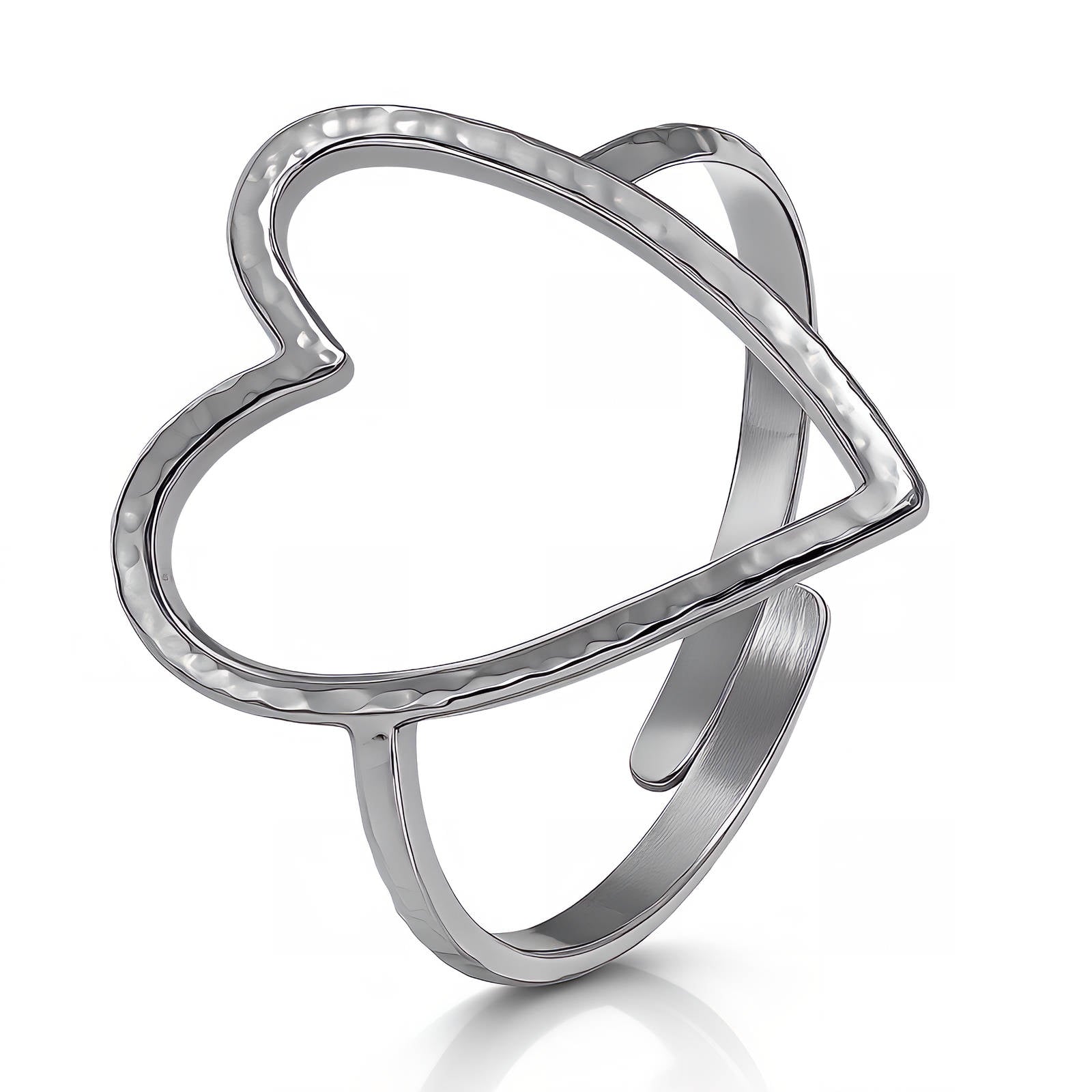 Heart Ring, Stainless Steel