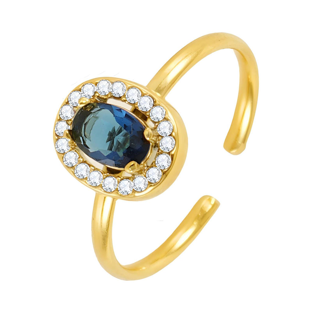 Ring, 18K Gold Plated Steel