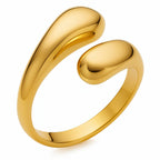 Ring, 18K Gold Plated Steel