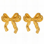 Earrings, 18K Gold Plated Steel