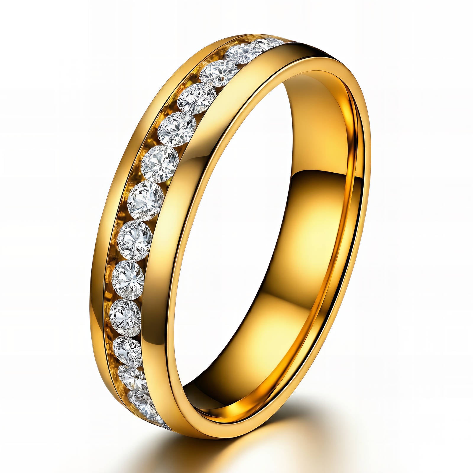 Ring, 18K Gold Plated Steel