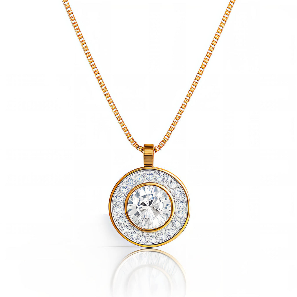 Necklace, 18K Gold Plated Steel