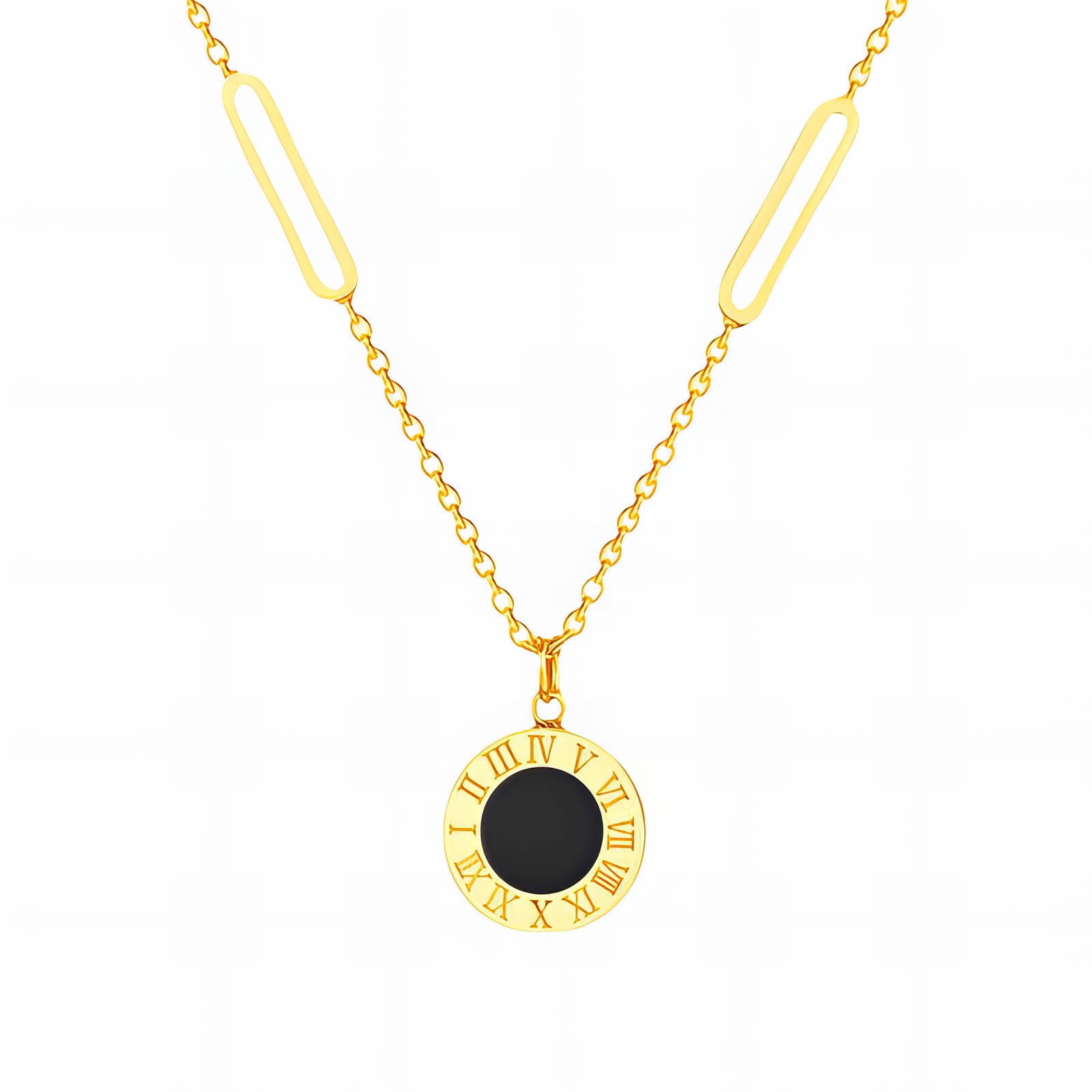 Necklace, 18K Gold Plated Steel