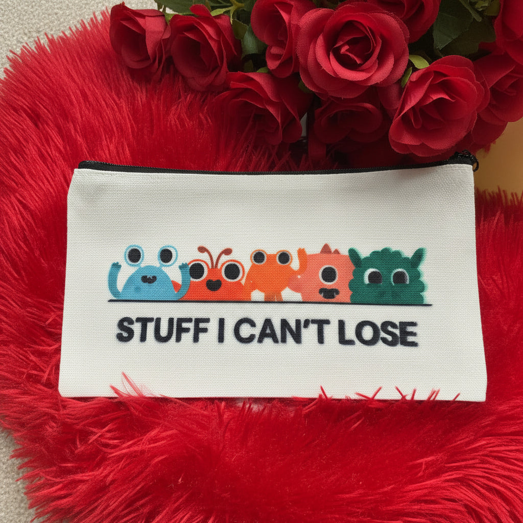 Custom Small Cotton Zipper Pouch: Photo, Logo, Text