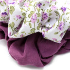Small - Pack of 2 Floral print and plain scrunchies