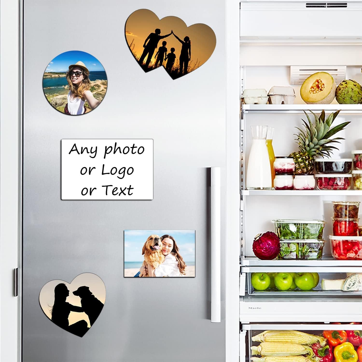 Personalized Photo Magnet - Photo, Text, Logo