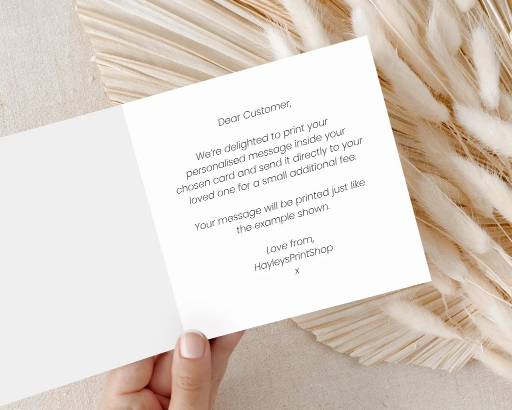 Personalised Photo Gift Card