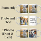 Personalised Custom Photo Mug with your text or photo