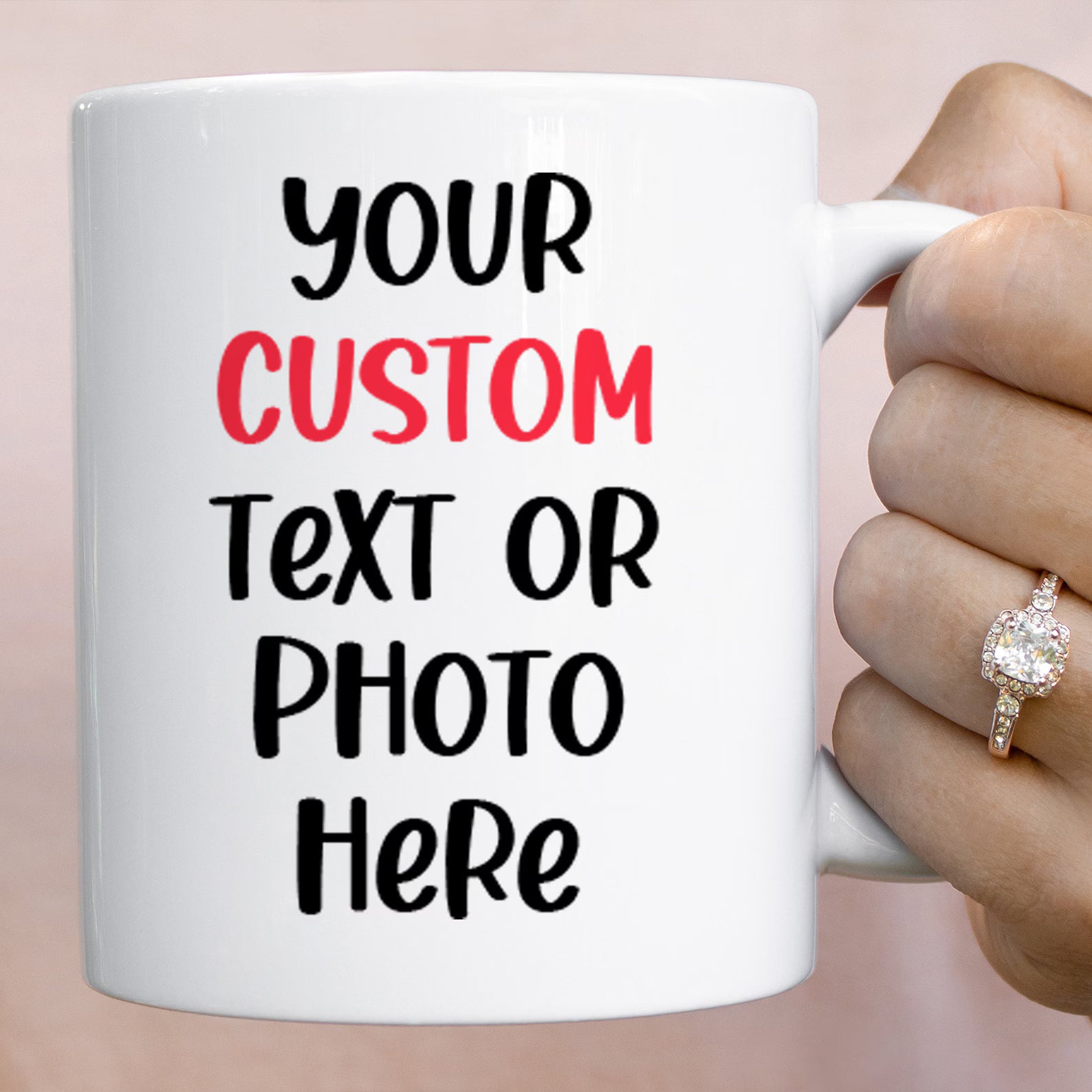 Personalised Custom Photo Mug with your text or photo