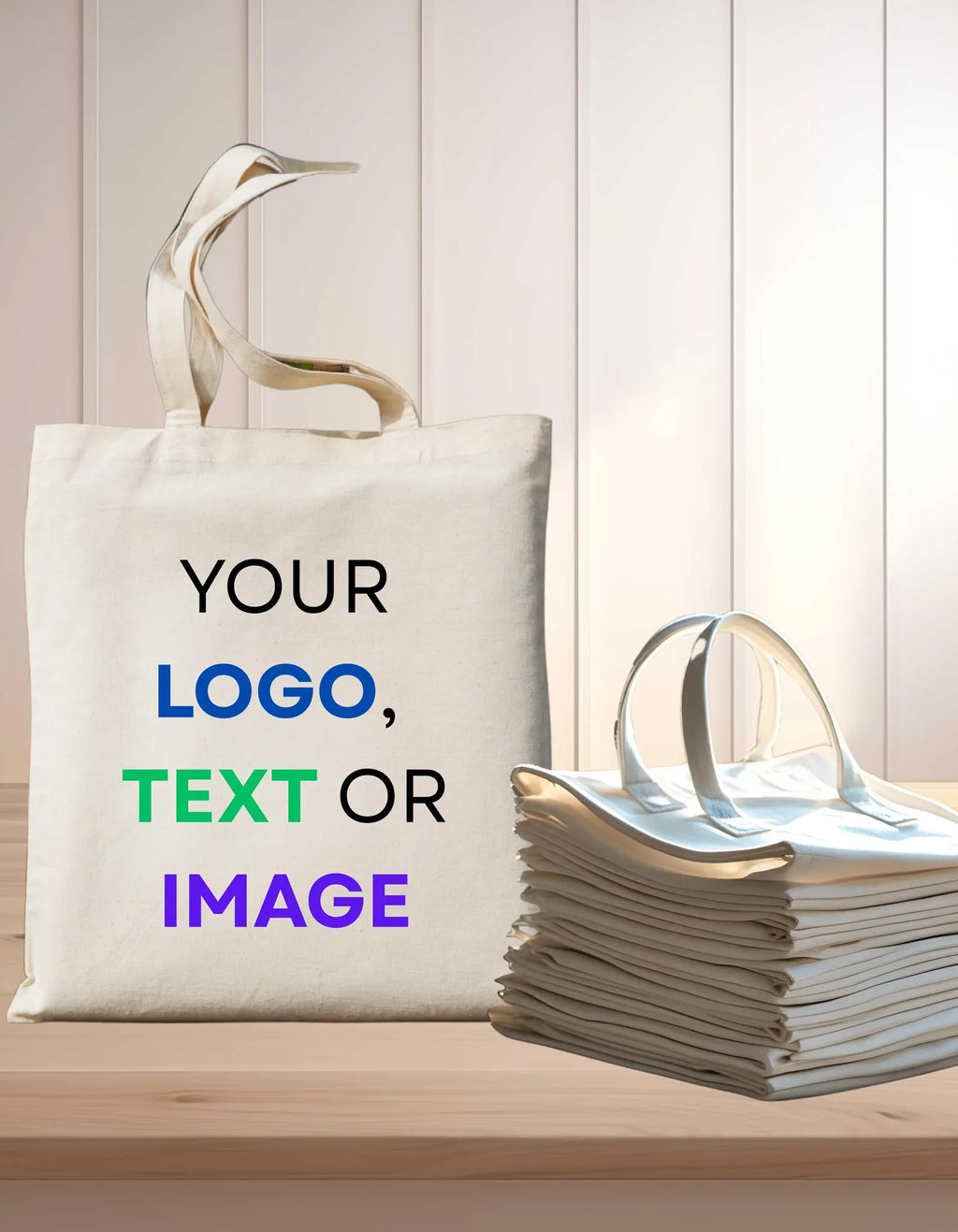 Custom Cotton Canvas Tote Bag: Photo, Logo, Text