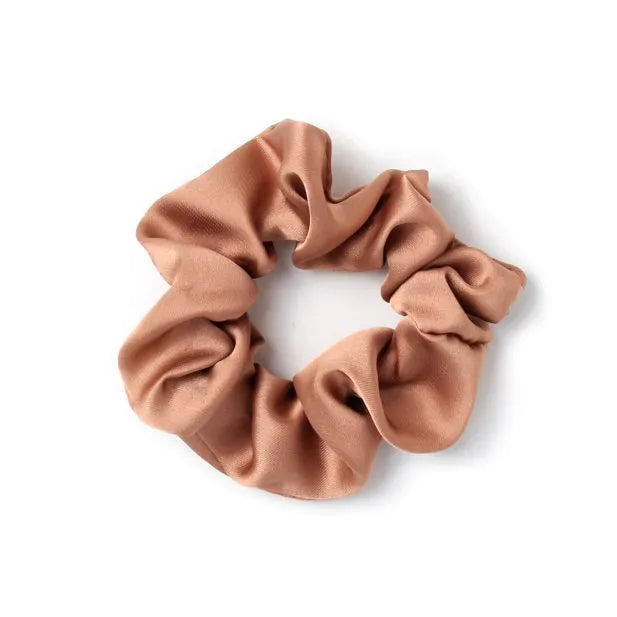Small - Pack of 3 tonal brown scrunchies